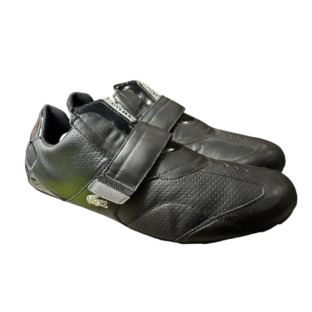 New Mens Lacoste Swerve size 16 Black Leather Driving Shoes